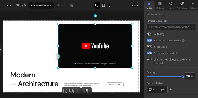 Configuración de mapas de YouTube