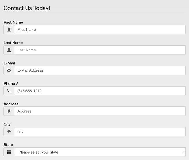 ejemplo de plantilla de formulario de arranque: formulario de contacto