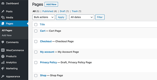 Cómo recuperar y restaurar páginas eliminadas en WordPress