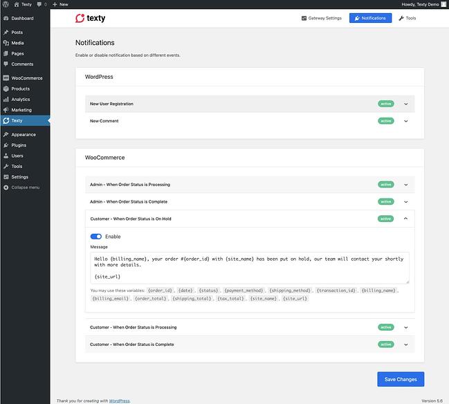 Uno de nuestros complementos de SMS de WordPress favoritos: Texty