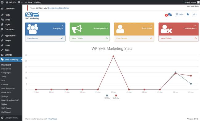 Uno de nuestros complementos de SMS de WordPress favoritos: WordPress SMS Marketing.