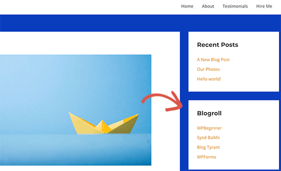 Cómo agregar un blogroll a su sitio de WordPress (sin complemento)