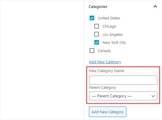 Cómo agregar categorías y subcategorías en WordPress