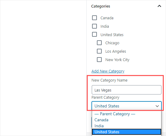 Cómo agregar categorías y subcategorías en WordPress