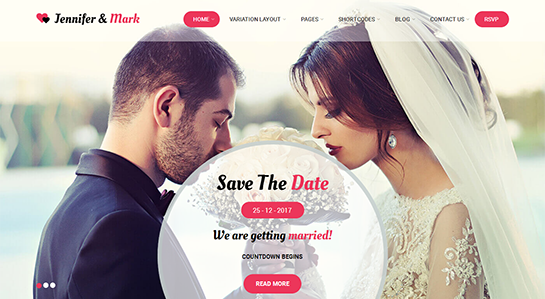 Agencia de bodas con temas de WordPress