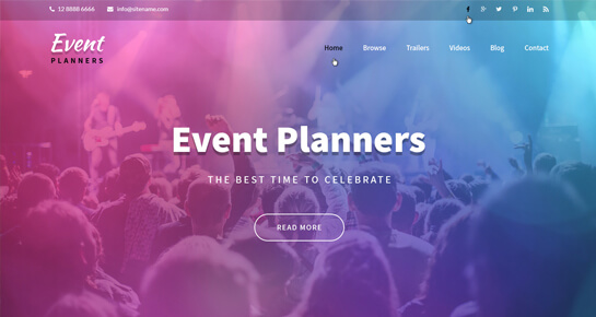 Tema WordPress para agencia de eventos