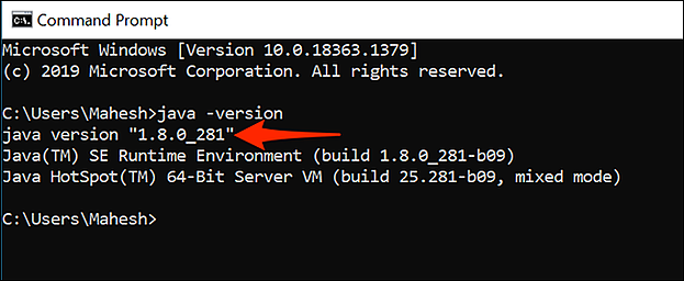 Cómo comprobar la versión de Java: línea de comandos 2