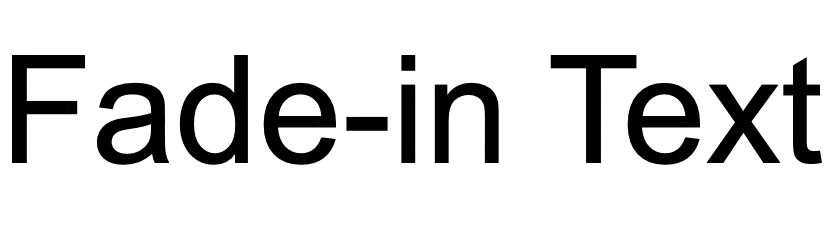 transición de texto que se desvanece con css