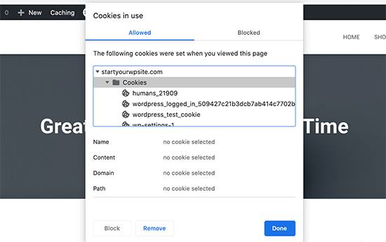 ¿Cómo puedo saber si su sitio de WordPress utiliza cookies?
