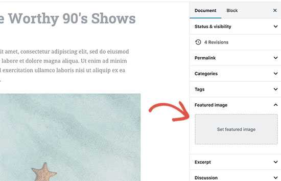 Cómo agregar imágenes destacadas o publicar miniaturas en WordPress