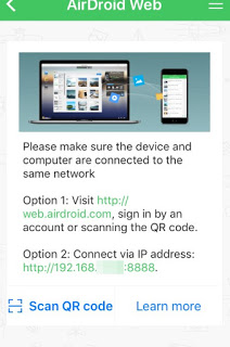 Conexión a Internet AirDroid