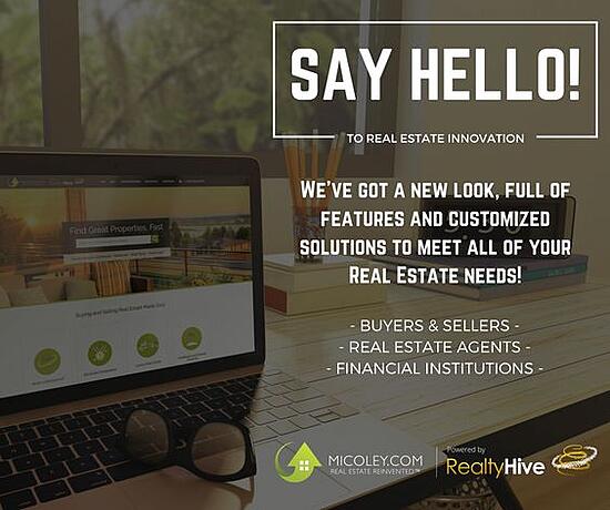 Mailer Realty Hive para promocionar su nuevo sitio web