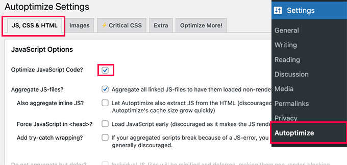 auto-optimización js