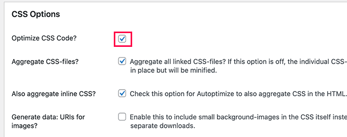 Optimización automática de CSS
