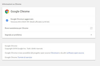 Versión de Google Chrome