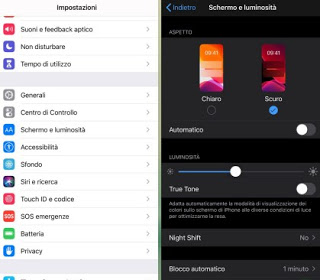 Tema oscuro del iPhone iPhone en modo oscuro
