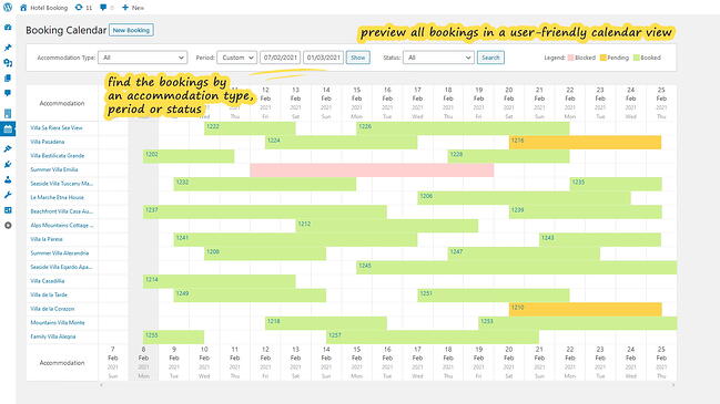 Complemento de reserva de hotel de WordPress de MotoPress