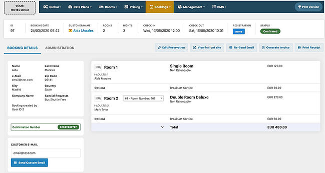 Complemento de reserva de hotel de WordPress de VikBooking