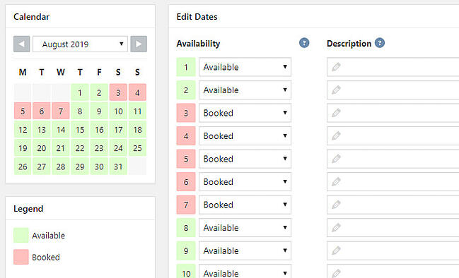 Complemento de reserva de hotel de WordPress de WP Booking System