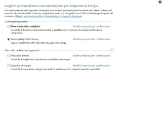 Opciones de batería del panel Panel de control