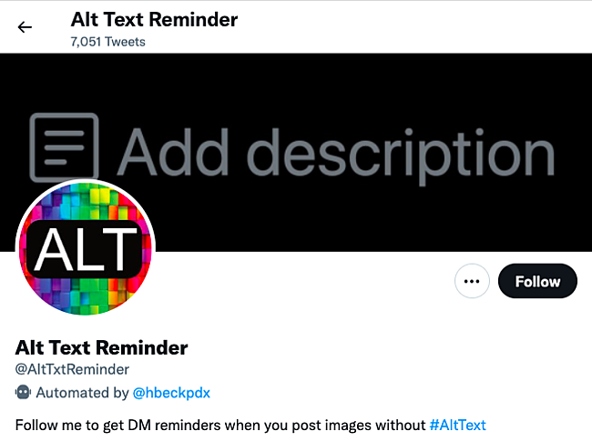 El bot de recordatorio de texto alternativo de Twitter está programado con recordatorios de DM para agregar texto alternativo de imagen a sus seguidores