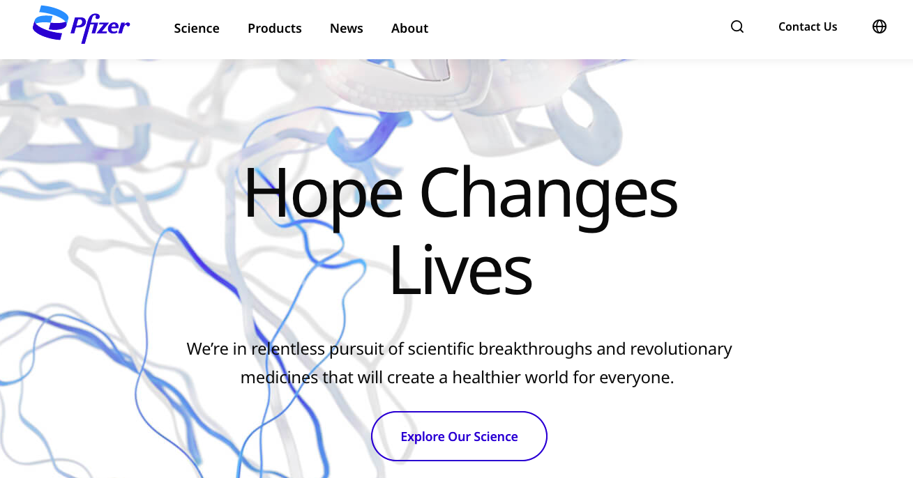 Ejemplos de sitios web PHP de Pfizer
