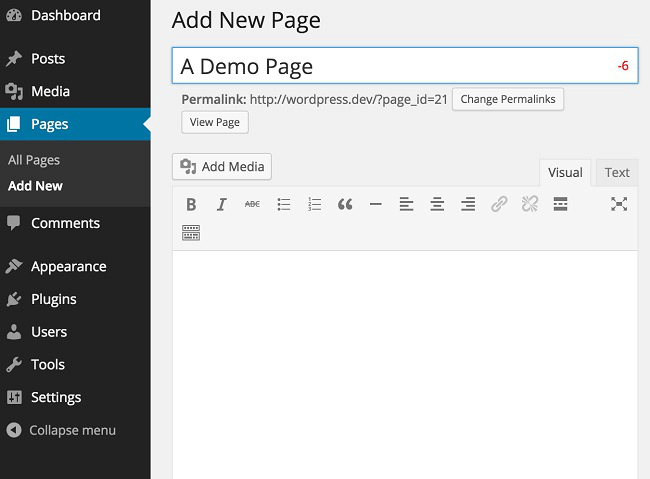 Crear una pagina