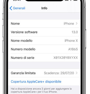 Menú de iPhone