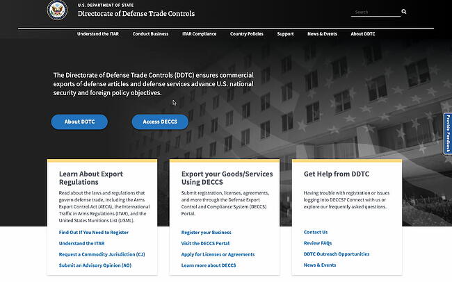 El sitio web de la Dirección de Controles Comerciales de Defensa creado con AngularJS incluye un feed de publicidad