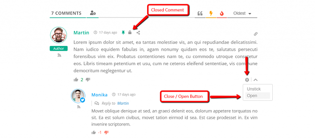 bloquear los botones de publicación en el complemento de comentarios wpdisc para wordpress