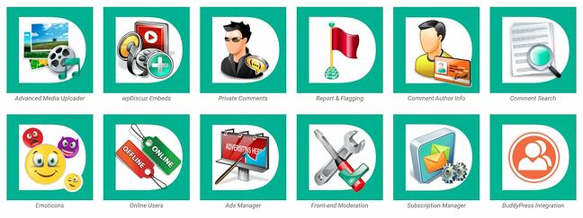 extensiones para el complemento de comentarios de wordpress wpdiscuz