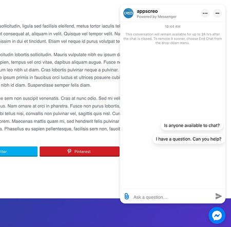 Botones fáciles de compartir en redes sociales Enchufe de ventana de chat social
