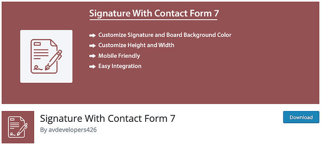 Complementos de firma de WordPress: firma para la página del producto del formulario de contacto 7