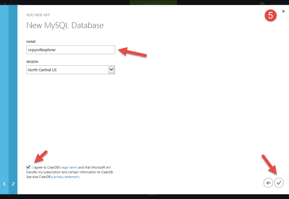 nueva base de datos mysql