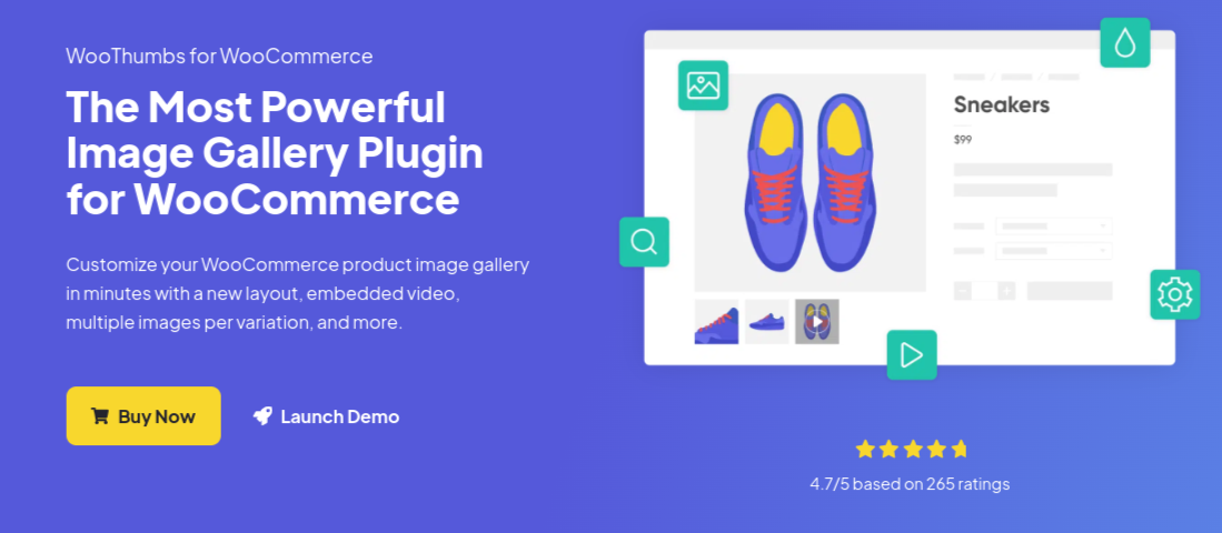 Sitio del complemento WooThumbs para WooCommerce.