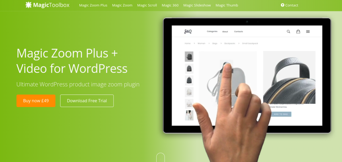 Sitio web de Magic Zoom Plus.