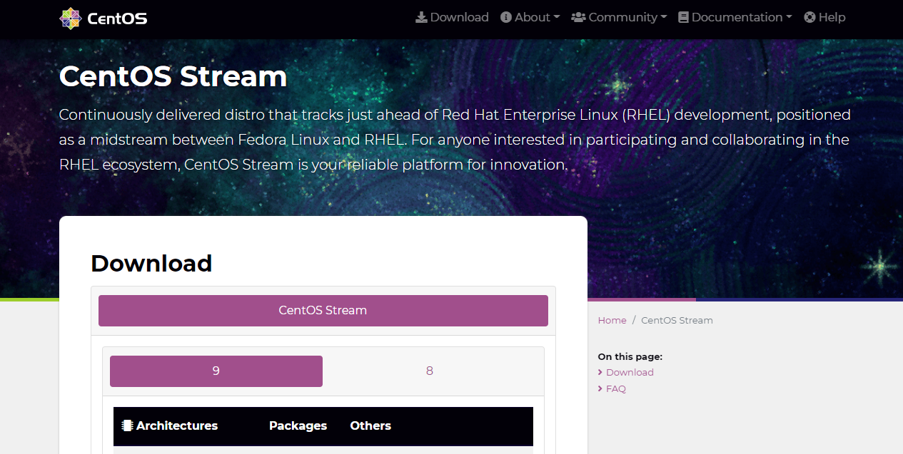 CentOS Stream es una de las mejores opciones de software de servidor web. 