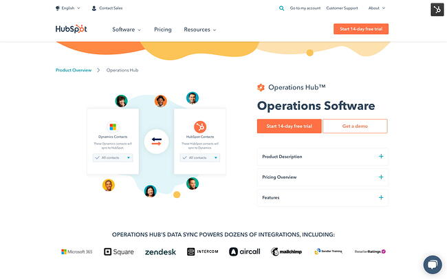 Herramienta de limpieza de datos La página de inicio de Operations Hub tiene un menú de acordeón