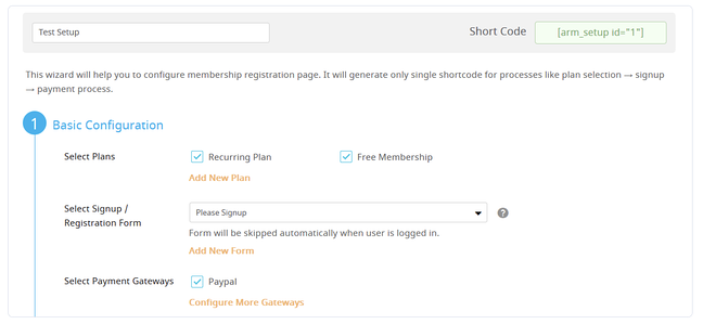 Asistente de configuración de membresía para la descripción general del complemento ARMember