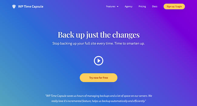 Complemento de copia de seguridad de la cápsula del tiempo de WordPress wp