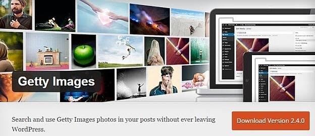 mejores complementos de wordpress para la búsqueda de imágenes: Getty Images