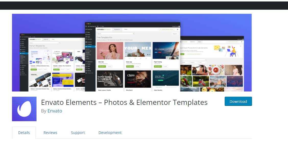 mejores complementos de wordpress para la búsqueda de imágenes: Envato Elements