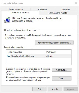 Crear un punto de restauración punto de restauración
