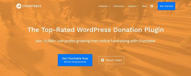 página de descarga del complemento de crowdfunding de WordPress para organizaciones benéficas