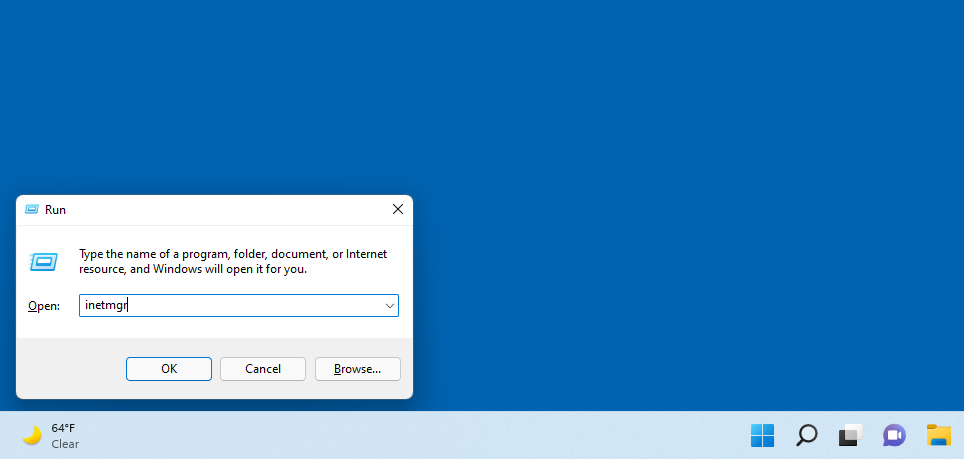Busque la instalación de IIS en Windows.