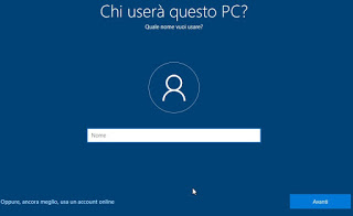 Crear una cuenta local Objeto