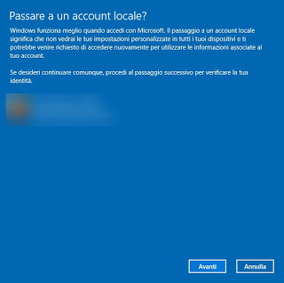 Cambio de cuenta local conversión de cuenta