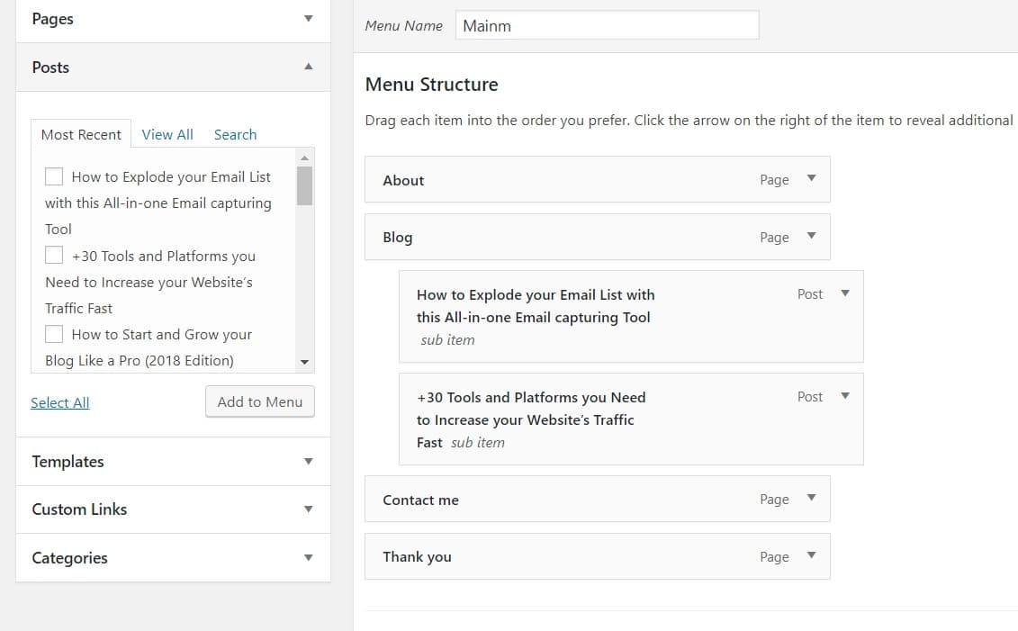 Eliminar el menú de navegación