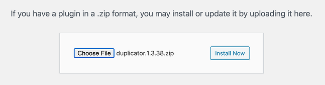botón de instalación en el tablero de wordpress ahora