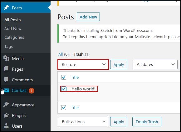 traer de vuelta la basura